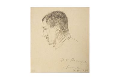 Léonide Romanovitch SOLOGUB (1884-1956) Soldat de profil