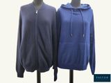 deux pulls pour femme posés sur un mannequin, sur fond blanc