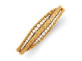 a diamond and eighteen karat gold bang bracelet