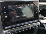 a car dashboard with a digital display in it