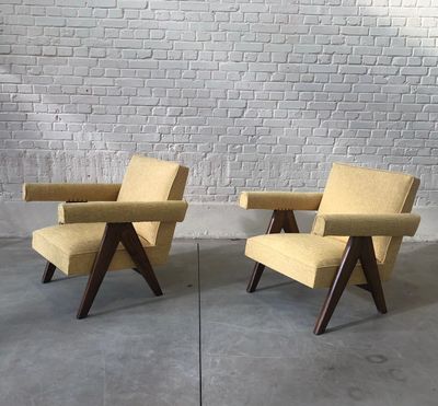 TRÈS RARE ENSEMBLE DE DEUX FAUTEUILS "LOUNGE ARM CHAIRS" de …
