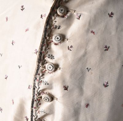 un gros plan sur une chemise avec des boutons