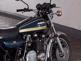 a motorcycle that is parked in a garage