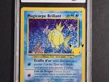 a close up of a card with a pokemon character on it