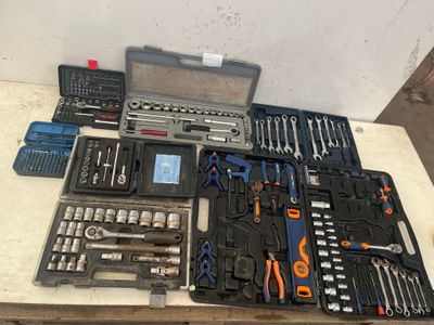 a table with a lot of tools on it