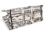 an image of a black and white bag with a map on it