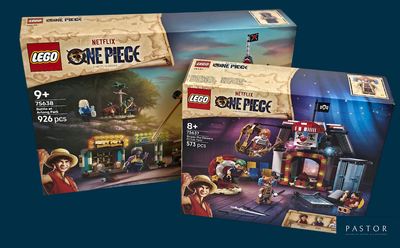 deux coffrets Lego représentant un bateau pirate et un bateau pirate dans une boîte