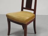 dining chair with upholstered seat and wood frame