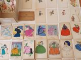 a lot of cards that are sitting on a table