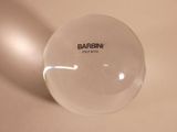 a glass ball that is sitting on a table