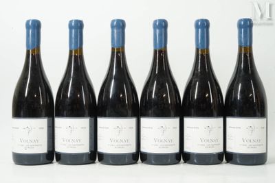 six bouteilles de vin sont alignées sur une table