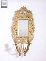 Applique en bronze à 2 bras de lumière avec miroir réflecteu… (photo 3)