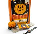 a halloween swatch with a jack o ' lantern on it