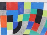 a picture of a picture of a painting made with colored squares
