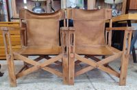 Paire de fauteuils de style metteur en scène en bois, assise… (photo 3)