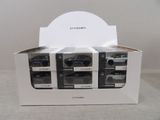 a box of six different model cars in it