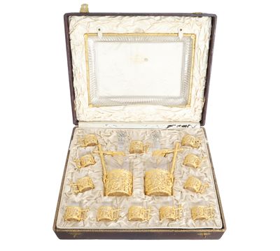 Baccarat - Coffret avec service dor
