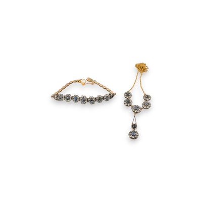 Demi parure en or 18K (750) composée d'un bracelet formé de …