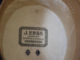 a close up of a bowl with a label on it