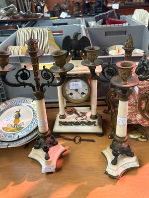 a table with a lot of different items on it