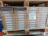 a stack of boxes on a pallet in a warehouse