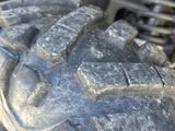 a close up of a tire on a vehicle