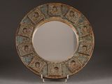 a picture of a decorative plate on a stand