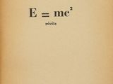 an old book with a black and white image of the title of e = me