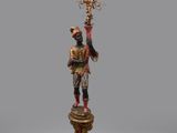 an image of a statue of a man holding a lamp