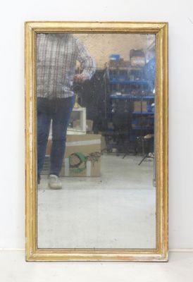 a man standing in front of a mirror in a room
