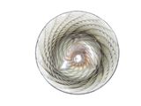a picture of a glass of water with a swirl inside of it