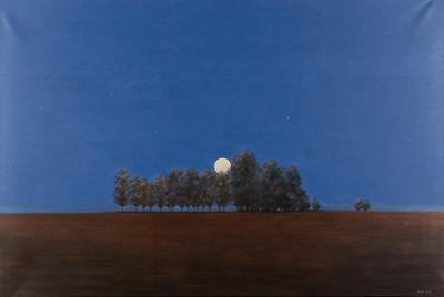 Oscar Bento (1950) "La Meseda et La Luna", huile sur toile (…
