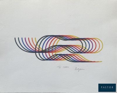 an image of a drawing of a knot made of colored lines