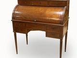 an old wooden desk with drawers and drawers on top of it