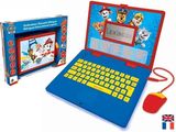 un ordinateur portable jouet avec une souris et une image de la Pat' Patrouille