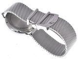 the watch strap has a metal buckle that is attached to it
