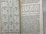 an old book with a number of dots on the pages