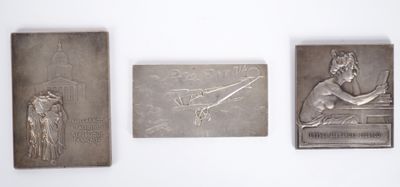 Trois différentes médailles en argent 925 : - Société des am… - Photo 1