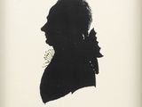 an image of a silhouette of a man with a flower in his hair