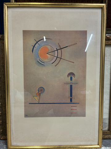 D’après Kandinsky, composition. Reproduction. 35 x 25 cm