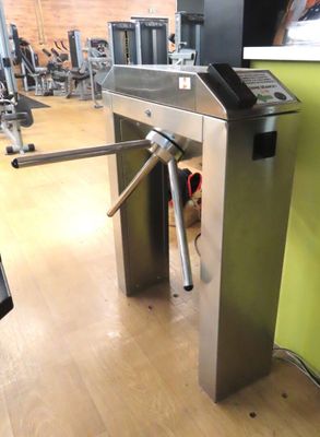 an image of a metal turnstiler in a gym