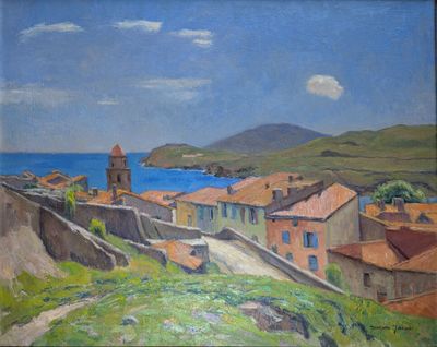 Jacques JACOBI (1877-1957) , Vue de Collioure, 1945, Huile s…