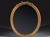 a gold frame with a black background and a white background