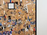 a picture of a cork board with a picture on it