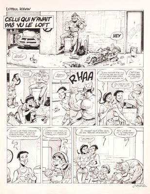 COYOTE né en 1962. Litteul kevin. T7. Planche originale. Enc…