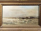 an image of a painting of a boat in a body of water