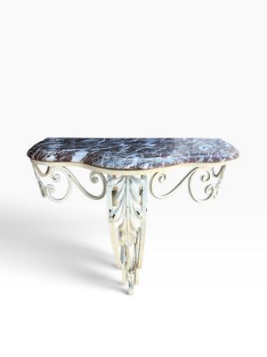 an image of a table with a marble top on a white background