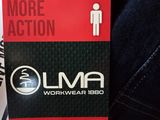 the label on the back of a pair of black jeans