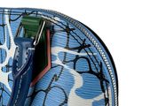 an image of a blue and white bag with a handle