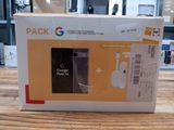 packaging for a google pixel phone with the box open on a table